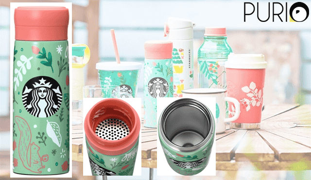 Starbucks Bottle Tumbler Japan「Joyful Forest 2018」กระบอกน้ำสแตนเลส  320ml