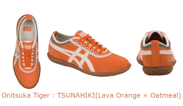 Onitsuka Tiger รุ่น TSUNAHIKI (สี:Lava Orange × Oatmeal)