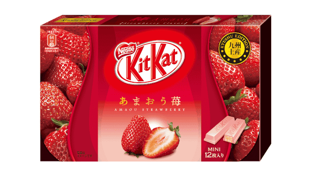 Nestle KITKAT Mini Amaou Strawberry เนสท์เล่คิตแคตมินิ รสอะมาโอสตรอเบอร์รี่
