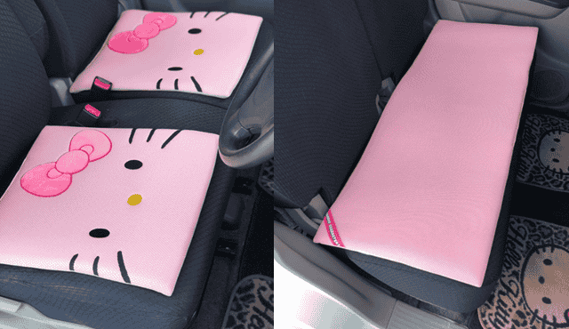 Hello Kitty เซ็ตเบาะรองนั่งบนรถ 3แผ่น