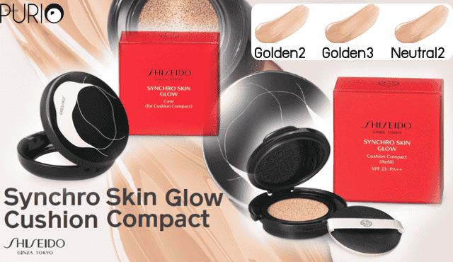Shiseido Synchro Skin Glow Cushion Compact SPF23 PA++ Refill&Case 12g