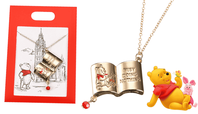 Winnie The Pooh「Goodbye Christopher Robin」Necklace สร้อยคอรูปหนังสือ