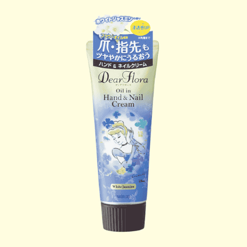 [Mandom] Dear Flora - Oil in Hand & Nail Cream กลิ่น White Jasmine ลายซินเดอเรลล่า 60g