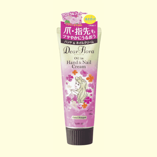 [Mandom] Dear Flora - Oil in Hand & Nail Cream กลิ่น Floral Bouquet ลายออโรร่า 60g